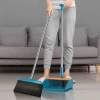 Ensemble de nettoyage avec balai et pelle à long manche | Balai à tête rotative et pelle pliable | FBS-2en1-Bleu