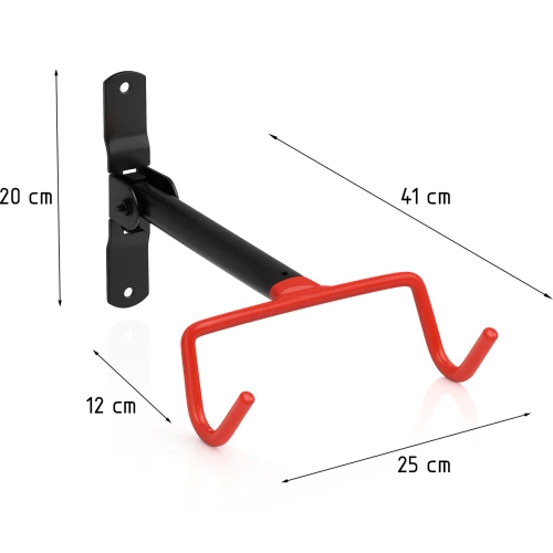 Folding bicycle wall mount, rubber-coated bike hanger | HSGG-235