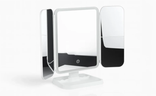 Espelho de maquilhagem dobrável com iluminação LED e ampliação 2X 3X | branco | XR-3300-WHITE