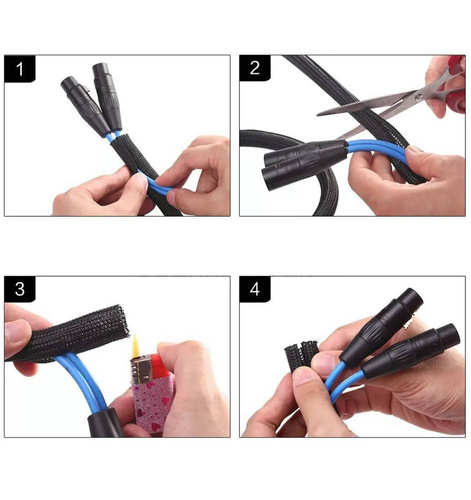 Nylon-Kabelschlauch, Kabel-Organizer, Schutzummantelung | 3 Meter | Ø 32 mm | SCS-032MM-3M