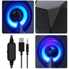 S5 | Difuzoare pentru computer 2.0 cu iluminare de fundal LED | 6W RMS 20Hz-20kHz 4ohm