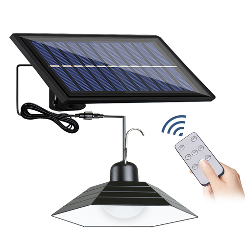 LD-01 | Hangende LED-tuinlamp op zonne-energie met IP44 schemersensor | 30 SMD-LED&#39;s | IR-afstandsbediening