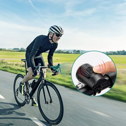 Elektronische fietsbel met alarm 125 dB | Waterdichte deurbel met antidiefstalalarmfunctie | EH-128