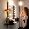 HZJ-V10 | Dressing table mirror lamps for make-up | 10 pieces, 3 lighting colors, brightness adjustment, 2m USB cable