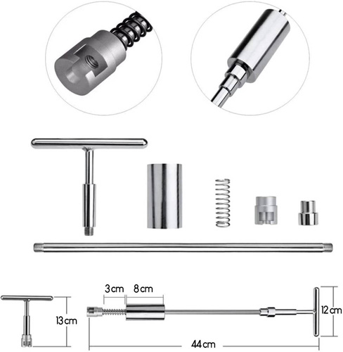 Y-108 | Repair kit for removing dents in the car body | Slide hammer with 18 different diameter mushrooms