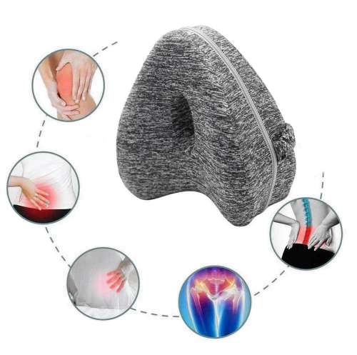 JLP-013-GRAY | Orthopedic pillow | Wedge between knees for sleeping on your side | A pillow supporting the natural position of the body