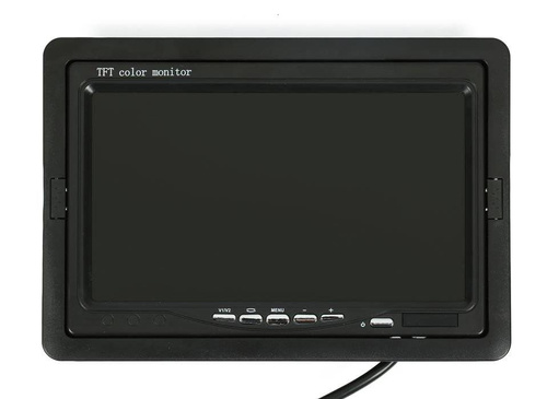 2in1 | PZ607 PZ470 | 12 / 24V rinkinys - 18IR 12-24V atbulinės eigos kamera su 7 "LCD TFT monitoriumi su nuotolinio valdymo pultu + 10m AV RCA laidu