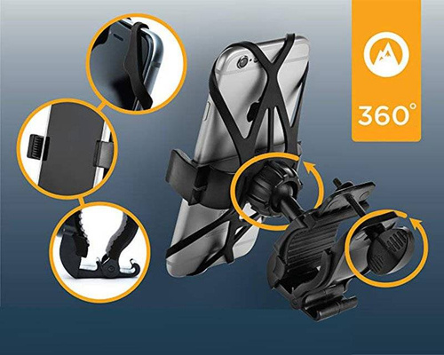 PSI-B06 | Soporte para teléfono de bicicleta/moto con arnés de silicona