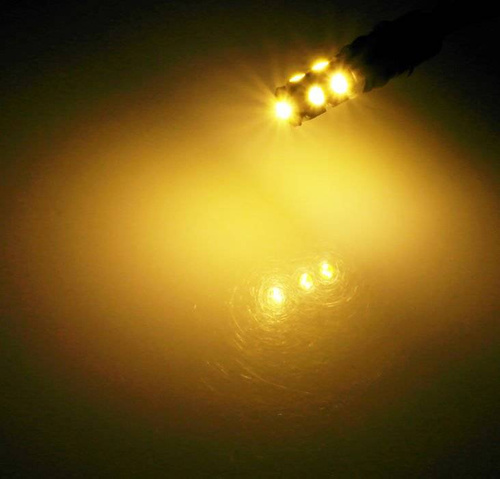 Bec LED auto WW BA9S 9 SMD 5050 Alb cald