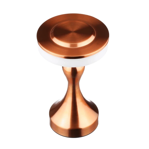 HJA14-A-COBRE | Lámpara de mesa con batería incorporada | Lámpara de noche con tres colores de luz | Lámpara atmosférica para hotel o restaurante.