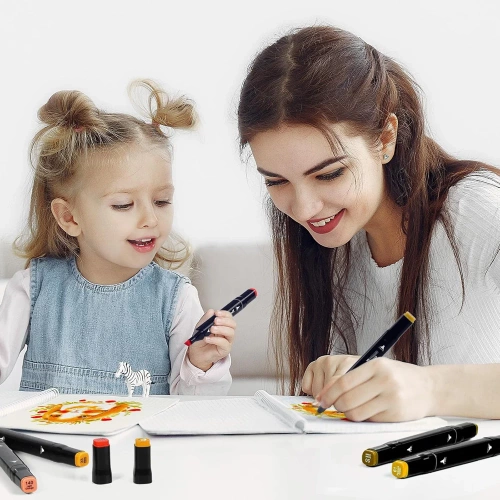 SMP-60PCS | Colored markers | Double-sided markers | A set of markers in a bag