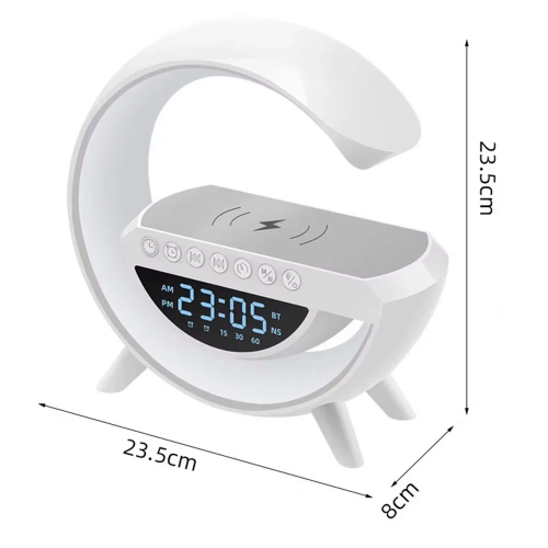 BT3401| Budík s bezdrôtovou nabíjačkou | Hodiny s Bluetooth reproduktorom