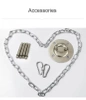 Montageset für Hängesessel, Schaukeln, Hängematten | Halterung, Kette 1,5 m, 2x Karabiner, 4x Dübel | ACS-08-silber