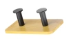 YG-DH13-BLACK| Bamboo clothes hanger | Towel holder | Hanger with two hooks