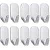 BXV-10PCS-SILVER | Furniture hook | Steel bathroom handle | Self-adhesive hook for cloths, towels, kitchen accessories
