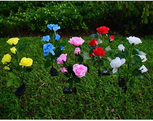 FLD-35-FEHÉR | Kerti napelemes lámpa LED Roses fehér | 74 cm, 600 mAh