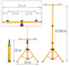 FLT-3M | Massive 3M work stand for floodlight / halogen lamp