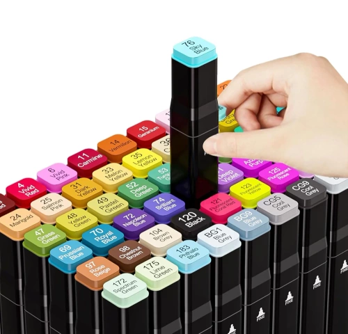 SMP-60PCS | Colored markers | Double-sided markers | A set of markers in a bag