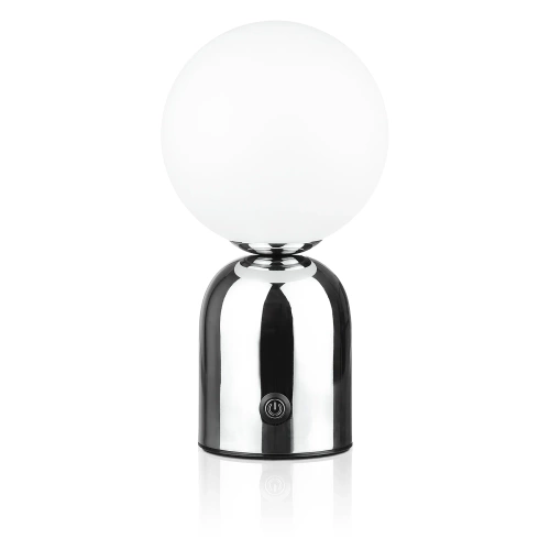 Elegant bordlampe med justerbar farve og lysintensitet | Berøringsfølsom natlampe med indbygget batteri | YG-D031-SILVER
