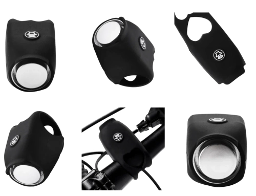 Campanello elettrico per bicicletta 120 dB | Clacson potente per bici e moto, 6 modalità sonore | GJLB-125