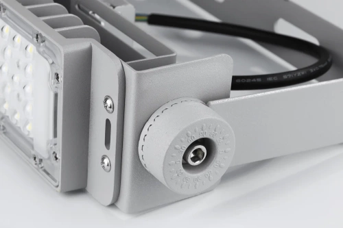 TMN-50W-SILVER | Професійні галогенні світлодіоди | Потужне освітлення для спортивних залів, заводів, дому | Алюмінієва лампа | Прожектор з регульованою ручкою