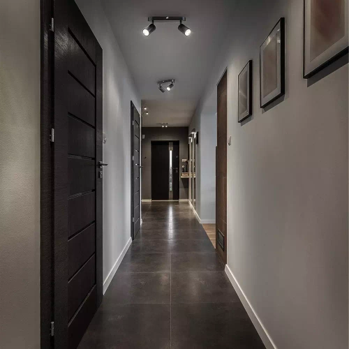 Deckenstrahler | 2x GU10, schwenkbar | schwarz | MS-GU10-2