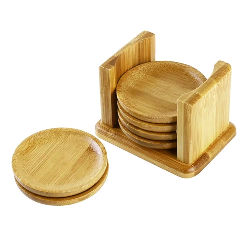 BCP-6in1-Bamboo | Набір бамбукових підставок для чашок | Доповнення до техніки Гун Фу Ча