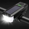  Solárne svetlo na bicykel s výkonnou 350lm LED diódou, 120dB klaksónom a USB/solárnym nabíjaním | Svetlá na bicykel s klaksónom | QX-LY-17