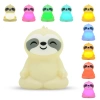 LED Silicone Night Light Sloth | Portable Children's Lamp 9 Light Colors | JL-243