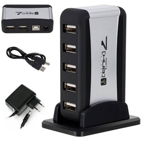 YT50 | Aktiv USB 2.0 HUB | splitter til 7 USB-porte