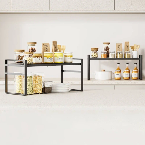 MSK-L30CM-B | Badeværelseshylde til kosmetik | Metal køkkenstand | Krydderihylde | Fritstående hylde