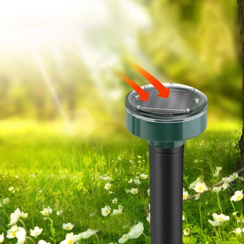 YQJ-1203-NERO | Repellente per roditori | Repellente solare per talpe, arvicole e parassiti