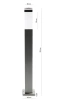 LLF-90CM | Lampe de jardin sur pied, mât carré pour ampoule E27 | Alimentation 230V, acier inoxydable | acier inoxydable, 90cm