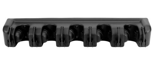 Houder voor dweilen, harken en borstels met haken | 5 plaatsen + haken | SL-005H