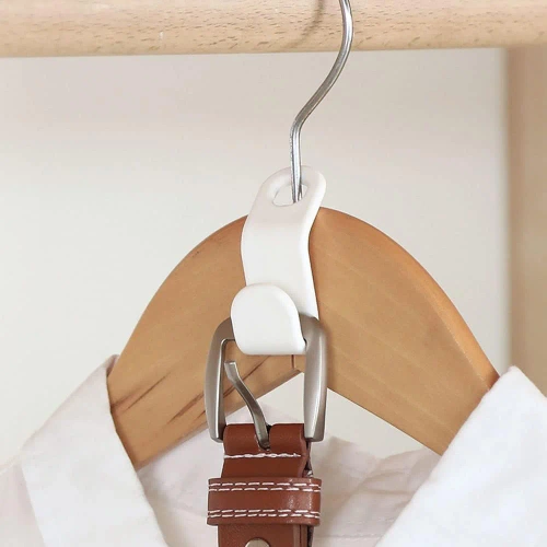 YJ-S10-BLANC | Crochet à vêtements | Organisateur de garde-robe | Crochet de suspension