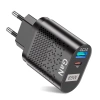 GAN | 65 W greitas sieninis įkroviklis su USB ir PD 3.0 (USB-C) prievadais
