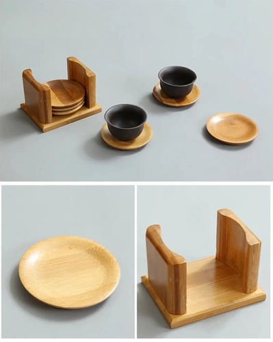 BCP-6in1-Bambù | Set di sottobicchieri in bambù | Un complemento alla tecnica Gong Fu Cha