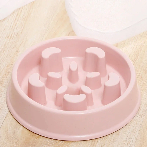 CWP-B18-ROSA | Ciotola lenta per alimenti per animali domestici | Ciotola con cuscinetti antiscivolo