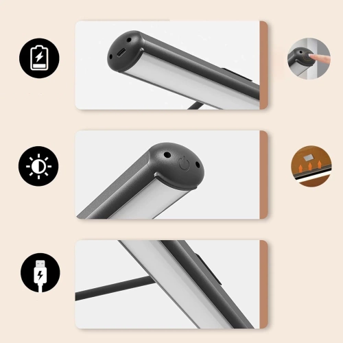 Applique murale LED sur batterie | Éclairage sans fil à fixation magnétique | Température de couleur et luminosité réglables | WML-L22