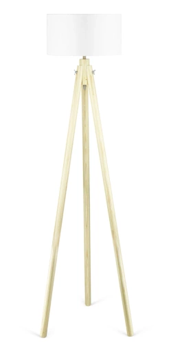 DYT-L150 | Witte vloerlamp | Boho verlichting voor de woonkamer, slaapkamer | Witte vloerlamp met houten frame