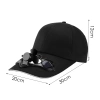 SFH-8934-PRETO | Chapéu solar com moinho de vento | Boné de beisebol com ventilador embutido | Tampa de resfriamento