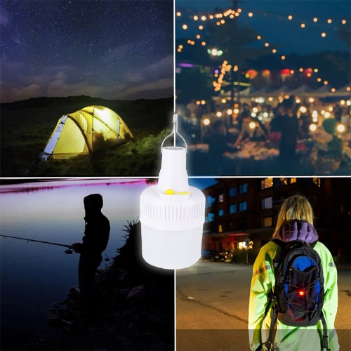 HWL-007 | Lâmpada LED para camping, lâmpada com gancho e bateria