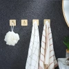 BXG-4PCS-GOLD | Златна кука за дрехи, кърпи, хавлии | Самозалепваща се поставка за кухненски принадлежности