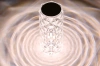 RPL-C03-W | Crystal LED table lamp | rose pattern | 3 colors of light, touch panel, USB-C cable, 2000mah battery