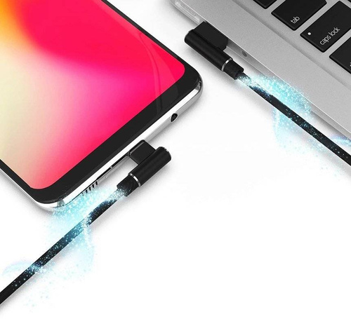 AM30 | Apple Lightning 1M | Schuine USB-telefoonoplaadkabel | iPhone 5 6 7 8X11 2.4A