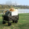 Foldable tourist trolley | Large transport trolley 100kg | Beach trolley 120L | CP01-80