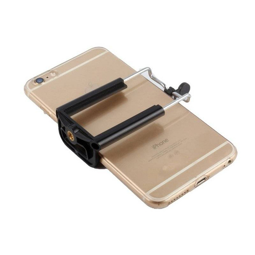 Z12-zwart | Universele telefoonhouder met 1/4" schroefdraad voor montage op een statief of selfiestick