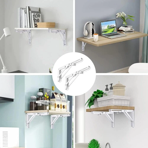 FB-A30CM-BLANC| Support d'étagère | Supports d'étagère pliants | Supports pliables pour étagères et comptoirs