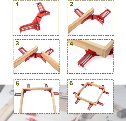 AZ-C90-RED | Carpentry angle clamp | Corner vice | Clamp for angle mounting