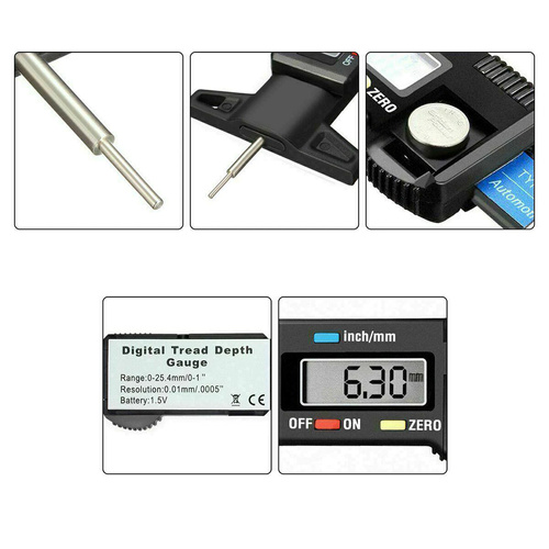 TR02 | Digital mønsterdybdemåler med LCD-display | LR44